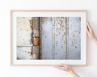 Rustic Metal Wall Art Print: Abstract Urban Photography