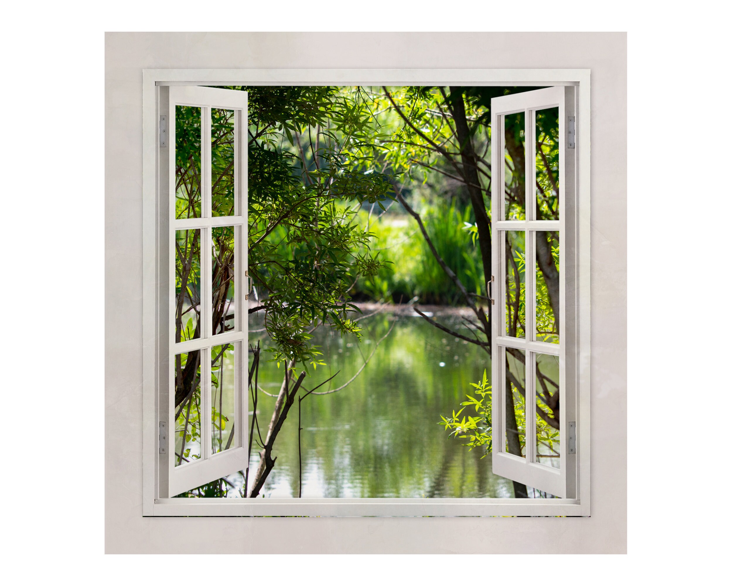 Canvas Window View Art Nature Canvas Wall Art 3d Window Etsy