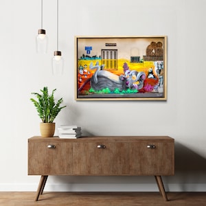 Eye-Catching Street Art Wall Print - Urban Graffiti Kids Wall Décor - Large Canvas Size