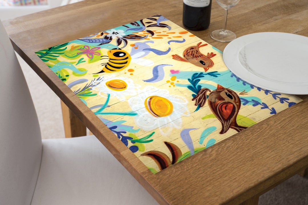 Set of 212 Children's Wipeable Placemats Printed on Vinyl Etsy