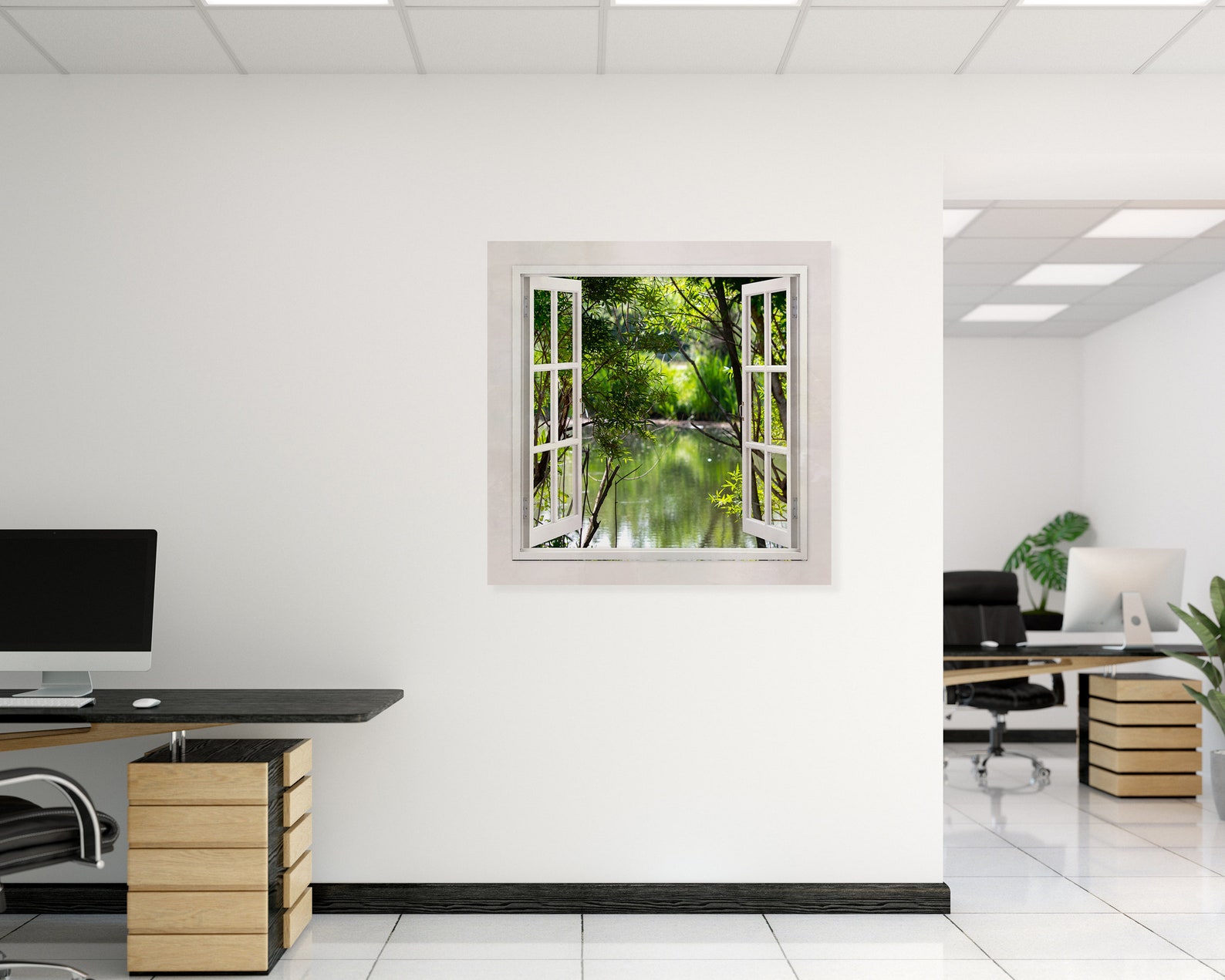 Canvas Window View Art Nature Canvas Wall Art 3d Window Etsy