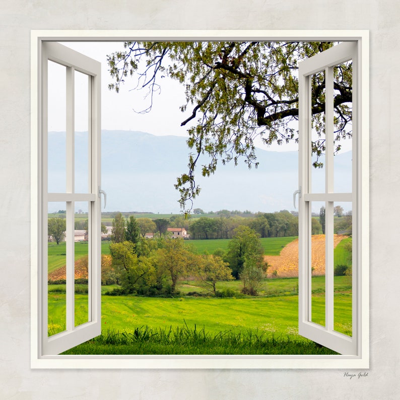 Tuscany Landscape Canvas Print Home Decor Gift Window View Wall Art Nature Inspired Canvas Art image 7