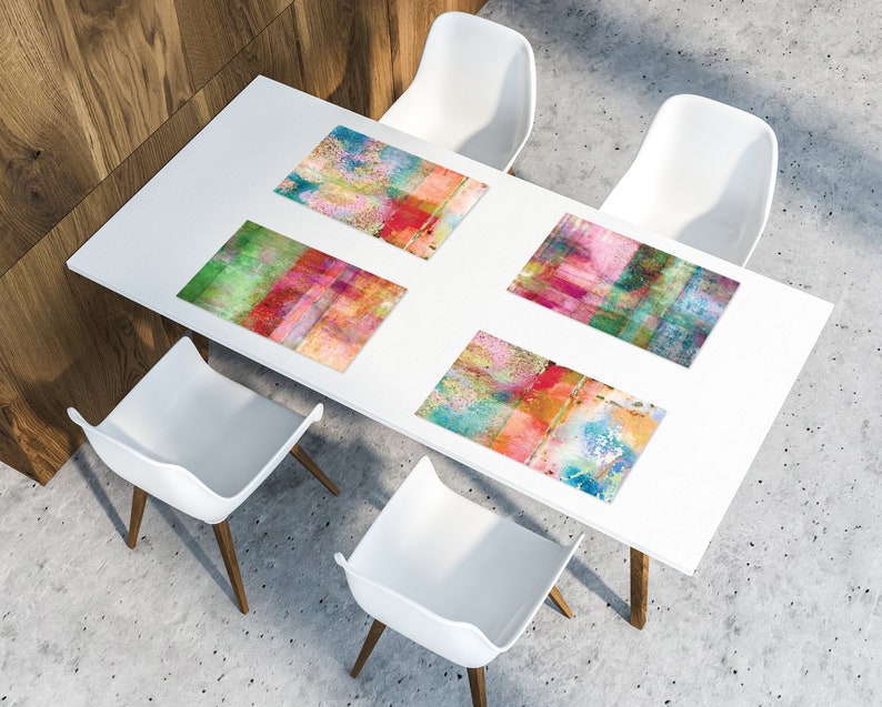 BEST SELLER Rainbow Placemats, Colorful Vinyl Table & Kitchen Décor image 6