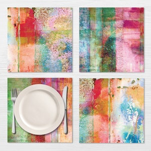 BEST SELLER Rainbow Placemats, Colorful Vinyl Table & Kitchen Décor image 4