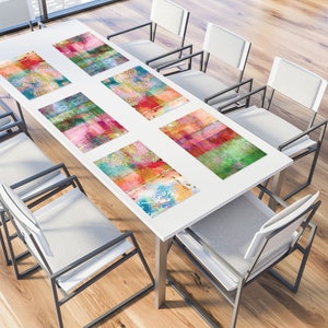 BEST SELLER Rainbow Placemats, Colorful Vinyl Table & Kitchen Décor image 8