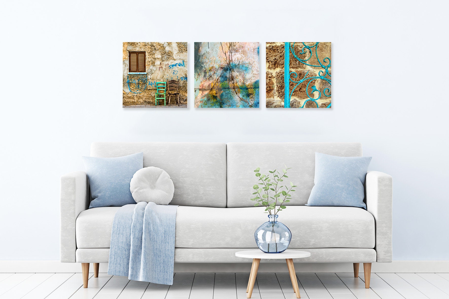 Small Canvas Wall Art Set Of 3 Framed Canvas Wall Art Set Of | Etsy