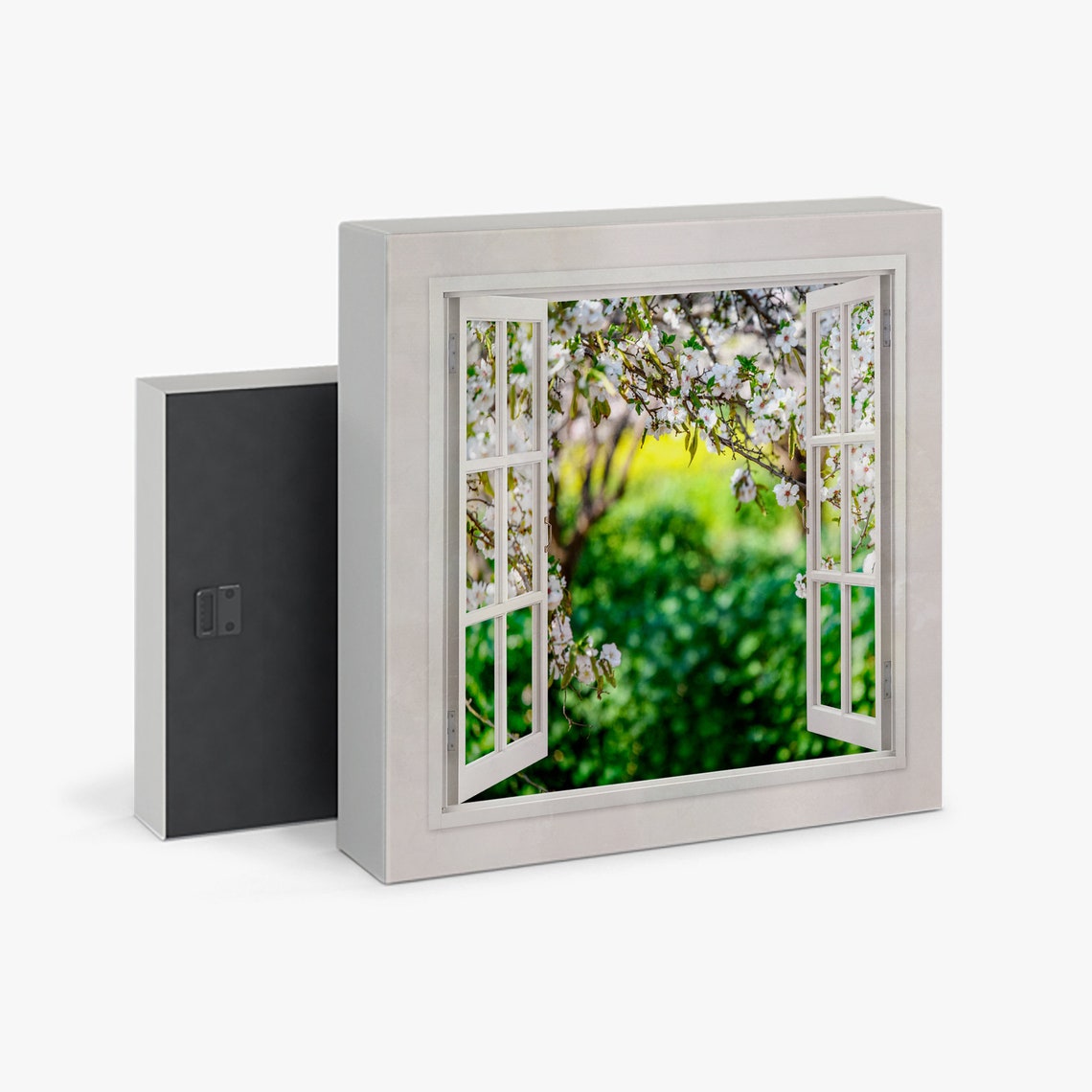 Canvas Wall Art Framed Fake Window Wall Art Open Window Wall Etsy