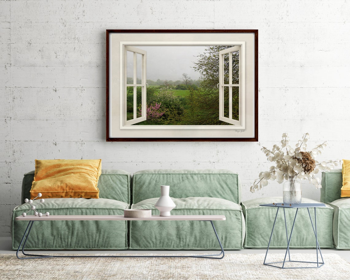 Open Window Wall Art Printed On Canvas Window Wall Art Etsy