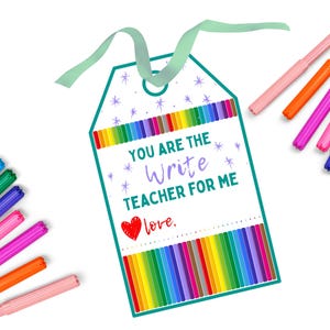 Sie sind der Schreiblehrer für mich - Geschenkanhänger - Lehrerin Geschenk - Lehrerin Valentin