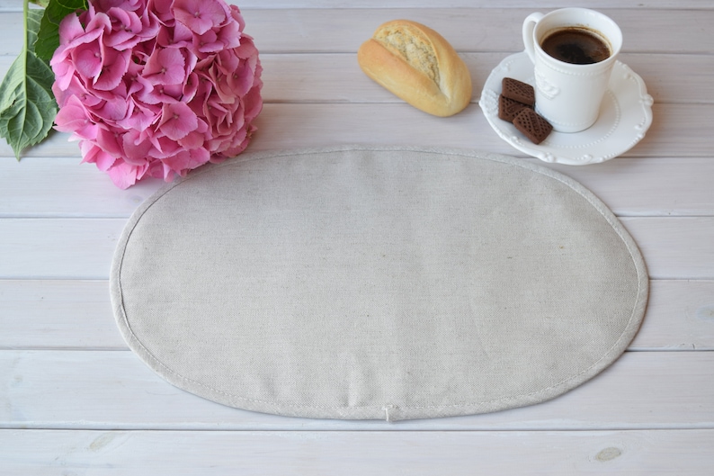 Linen Placemats Oval Mat Placemats Table Linens Dining Etsy