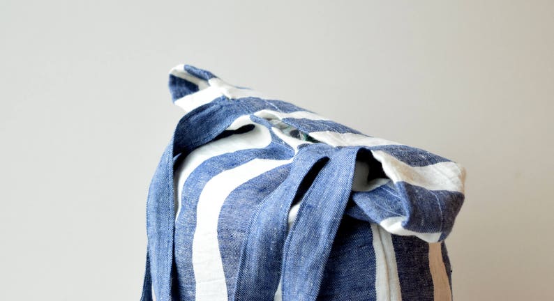 beach bag sac cabas canvas tote flax sac en lin Canvas tote bag Shopper bag Light blue tote farmers market bag market Bag Linen bag