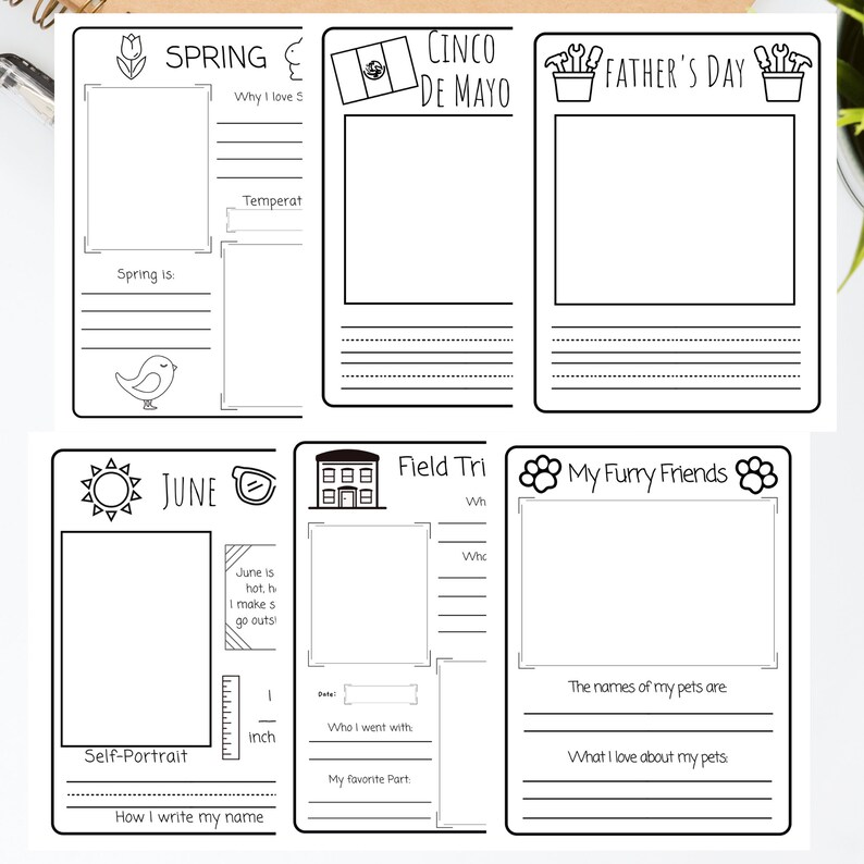 Homeschool Memory Book / Yearbook K3rd Grade DIGITAL PDF Etsy