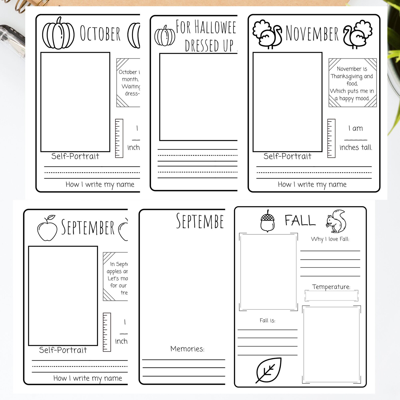 Homeschool Memory Book / Yearbook K3rd Grade DIGITAL PDF Etsy