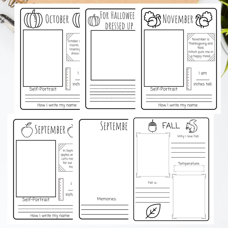 Homeschool Memory Book / Yearbook K3rd Grade DIGITAL PDF Etsy