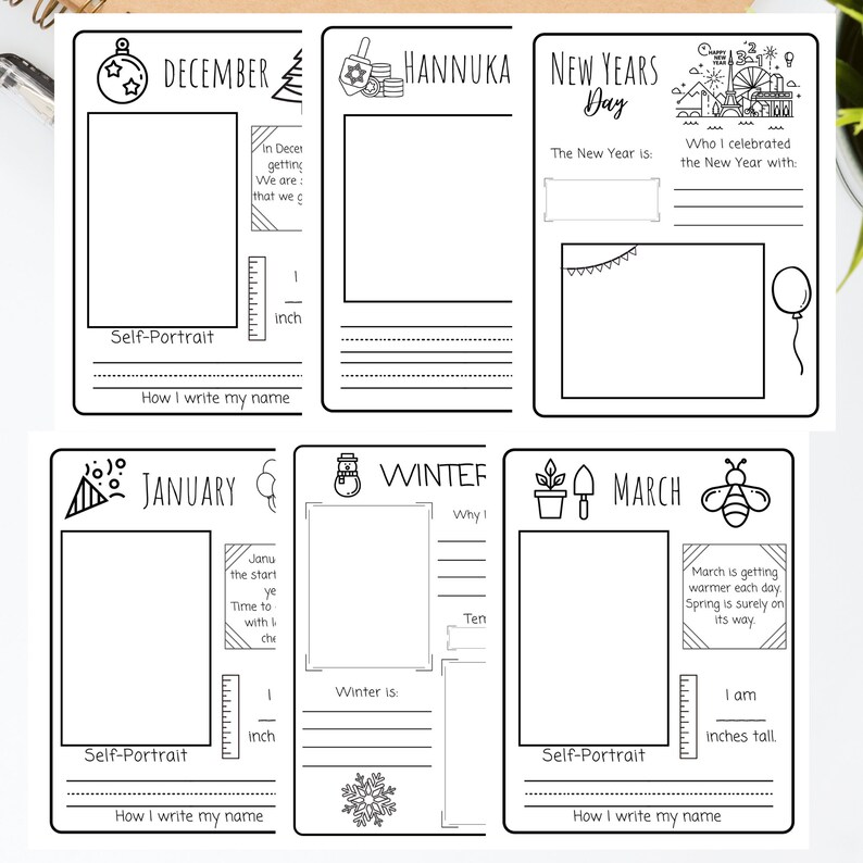 Homeschool Memory Book / Yearbook K3rd Grade DIGITAL PDF Etsy