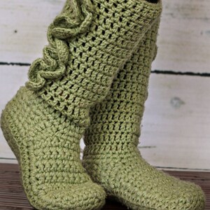Adult Crochet Slipper Boots - Etsy