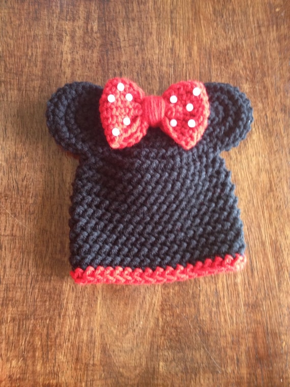 Crochet Minnie Mouse Beanie
