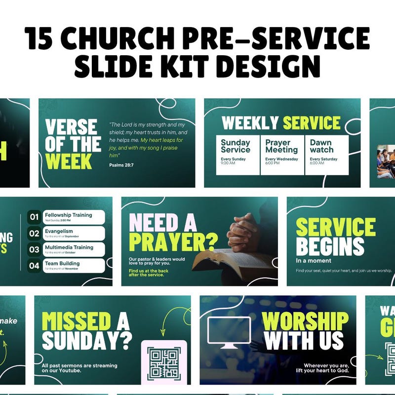 Church Announcements Slides - Etsy