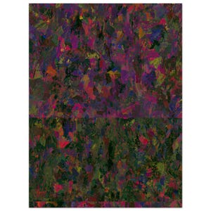 Magenta and Olive Green Wall Art, Angular Shard Texture Print, Maximalist Abstract Poster, Entryway Decor (50x70, 70x100)