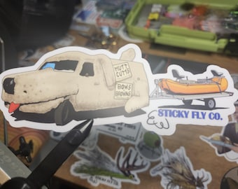 Shaggin Wagon Fly Fishing Sticker