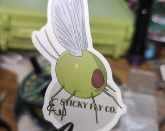 Blue Winged Olive Mayfly Fly Fishing Sticker