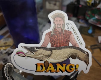 Pike Fly Fishing Sticker
