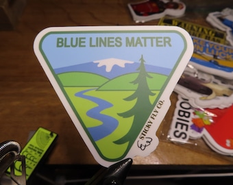 Blue Lines Matter Fishing Sticker