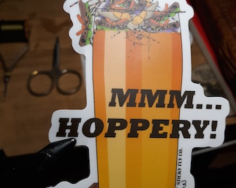 Hopper Fly Fishing Beer Sticker