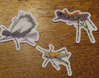 Foam Fly Hopper Stickers