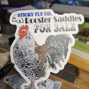 Fly Fishing Fly Tying Rooster Saddle Sticker