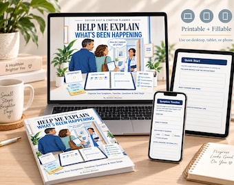 Doctor Visit & Symptom Planner | Medical Appointment Organizer | Symptom Tracker | Fillable Printable PDF