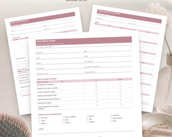 16 Editable Salon Client Forms Bundle | Hair, Lash, Nail Techs (Digital Download)