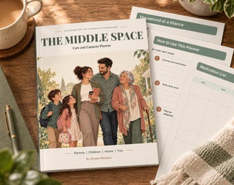 Sandwich Generation Planner | Aging Parent & Family Care Organizer | Caregiver Capacity Workbook | Fillable Printable PDF