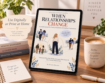 Relationship Journal | Boundaries Workbook | Friendship & Family Reflection Journal | Printable Fillable PDF