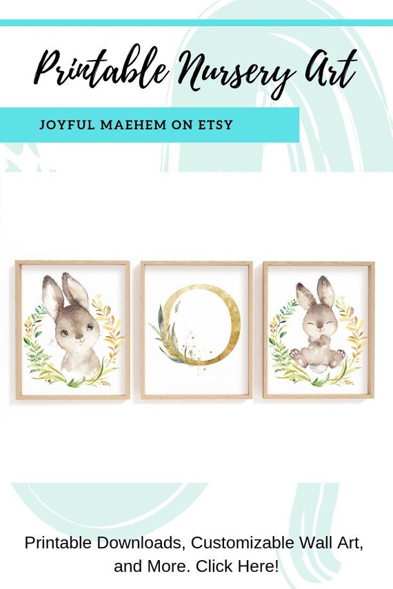 bunny nursery art