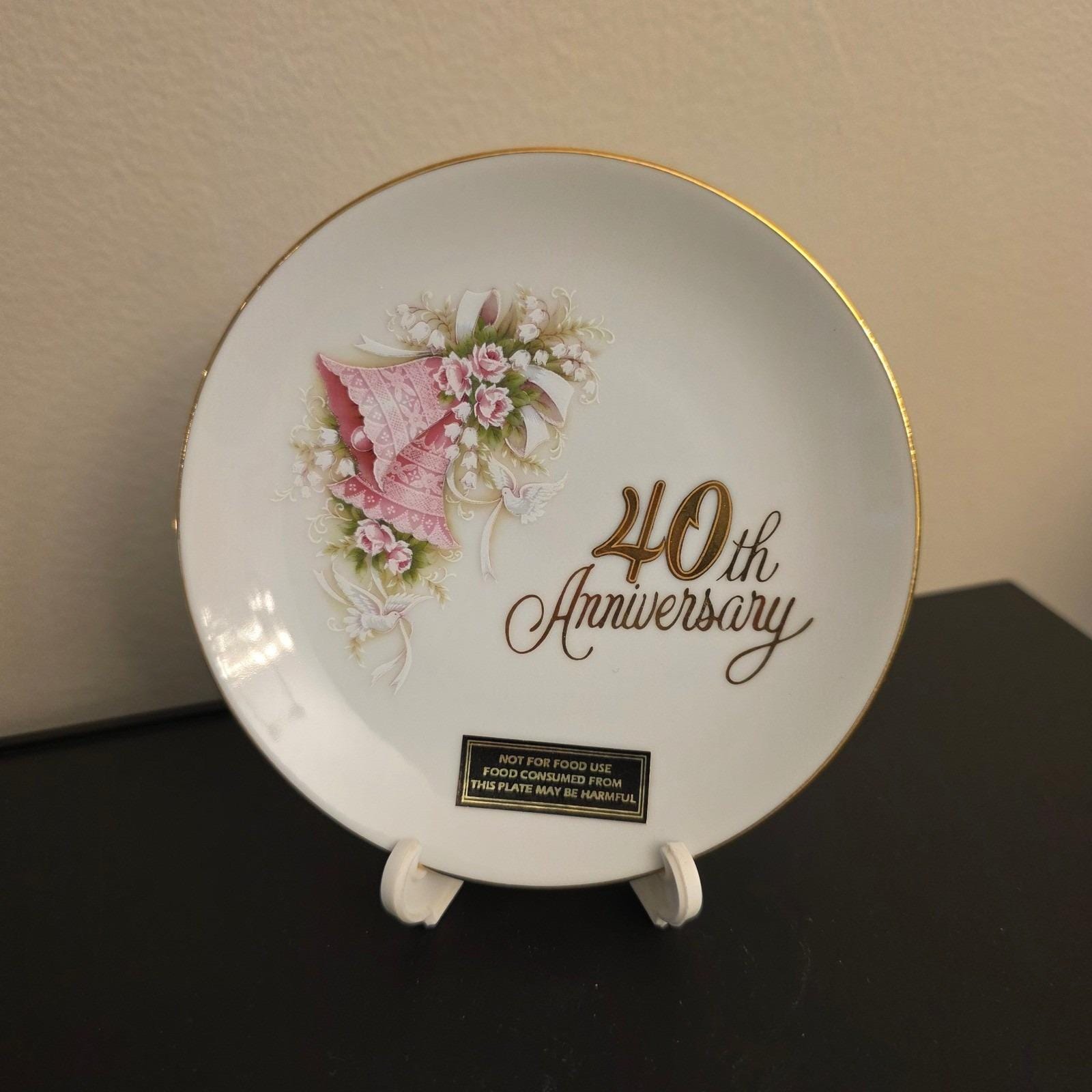 40th Anniversary Decorative Plate - Etsy