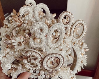 Tiara de aniversário, coroa de aniversário, 30º aniversário, 40º aniversário, tiara personalizada, presente de aniversário, chapéu de aniversário, chapéu de strass