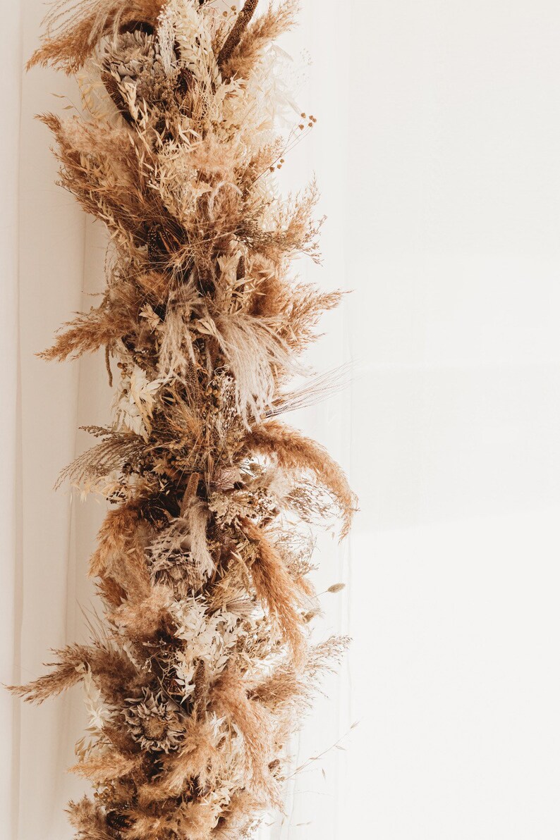 Large Dried Flower Wall Garland Cloud Pampas Installation Etsy UK