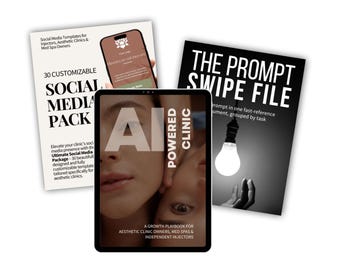 Clinic Marketing Kit | AI Prompts, Social Media Templates (Digital Download)