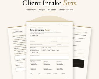 Med Spa Client Intake Form, Fillable PDF & Canva Template, Aesthetic Clinic New Client Form, Esthetician Consultation Form, Injector Forms