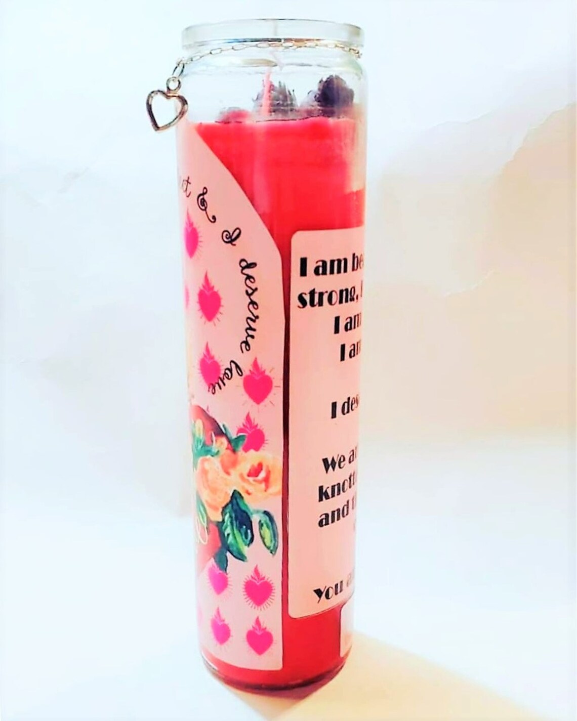 LOVE CANDLE SCENTED Red Prayer Candle Vela Never Give up on Etsy