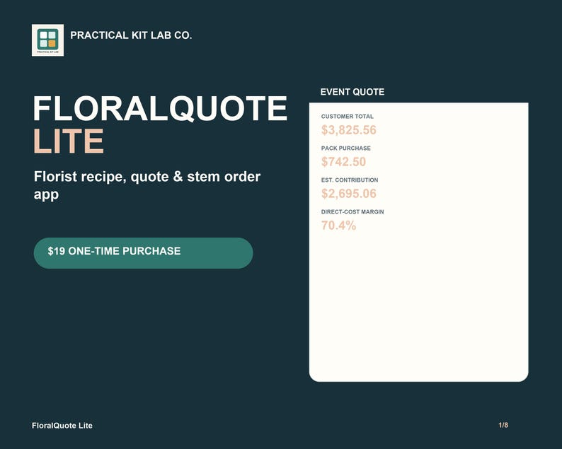Floral Pricing Calculator & Event Quote App image 1