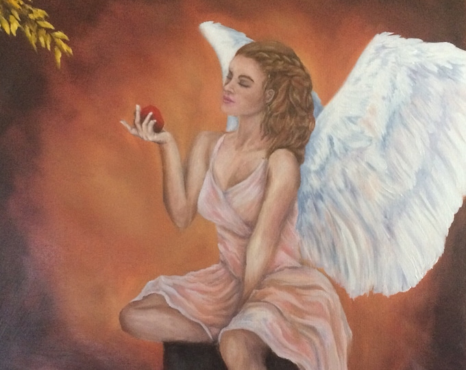 Original oil painting Angel harvest Nicolae Art Nicole Smith Artist 20x24