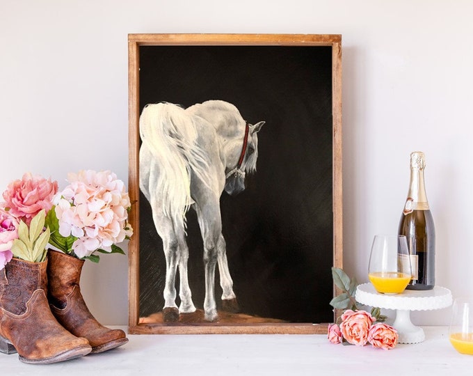 Original horse oil painting Nicolae Equine Art Arabian horse Nicole Smith Artist 14x18