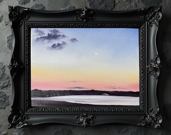 Original Sunrise oil painting Nicolae landscape Art Sunset Nicole Smith Artist 8x10