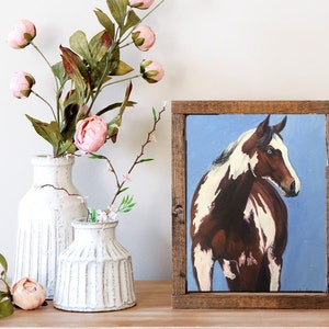 Origineel paard olieverfschilderij Nicolae Equine Art Paint paard Nicole Smith kunstenaar 8 x 10