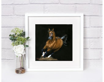 Nicole Smith Artist Horse Art Original Equine Giclee reproduction high quality print "Diamond of the Desert"