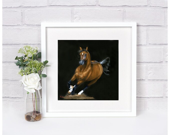 Nicole Smith Artist Horse Art Original Equine canvas reproduction high quality canvas print "Diamond of the Desert"