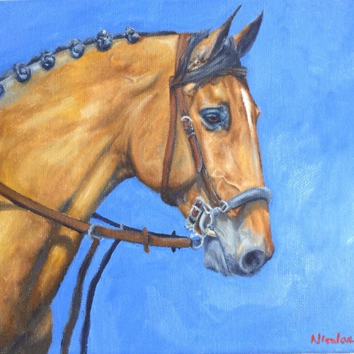 Custom Horse oil painting 12x16 50% initial deals deposit to reserve commission equine pet artwork