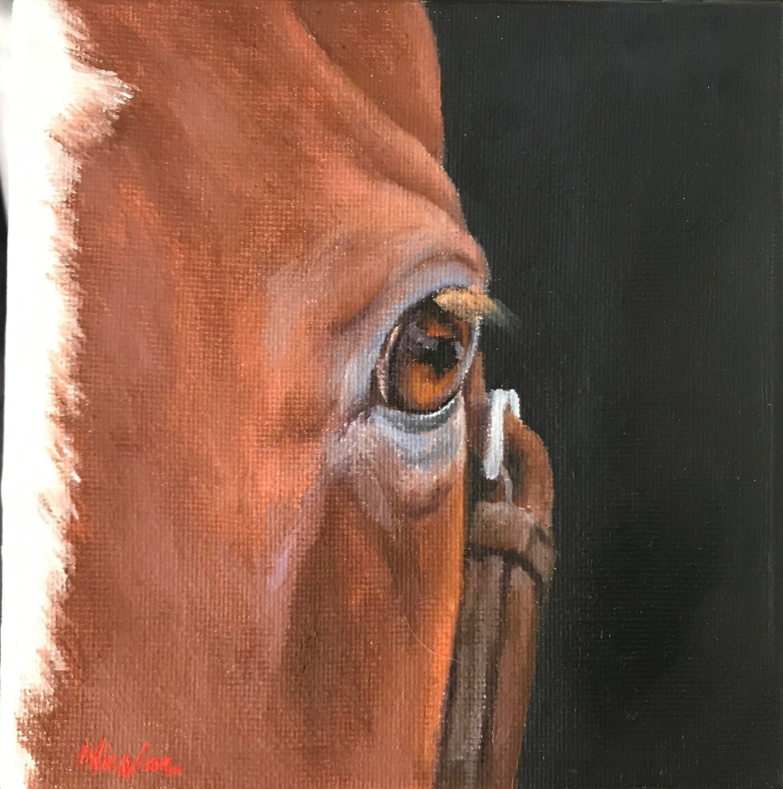 Original Horse Eye Oil Painting on Canvas by Nicolae Art Etsy